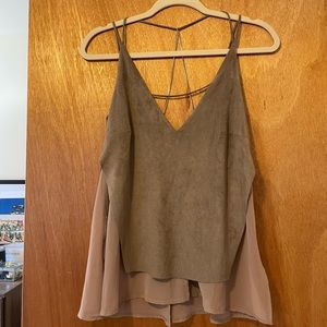 Zara Faux Suede Going Out Top